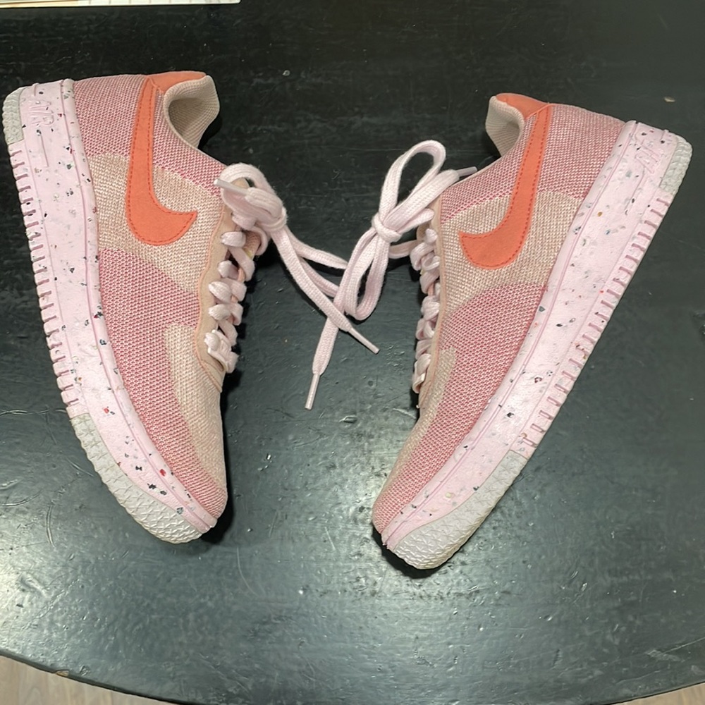 Worn once mike AF1 pink mesh shoes